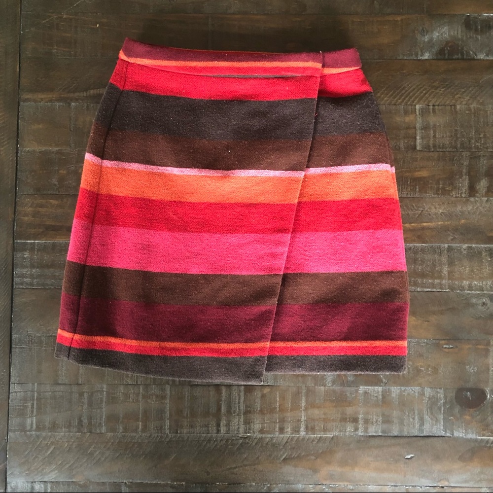 Loft wool/blend Mini Wrap Skirt
